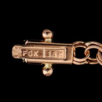 COLLIER, 18 k guld. Vikt ca 11,3 g.