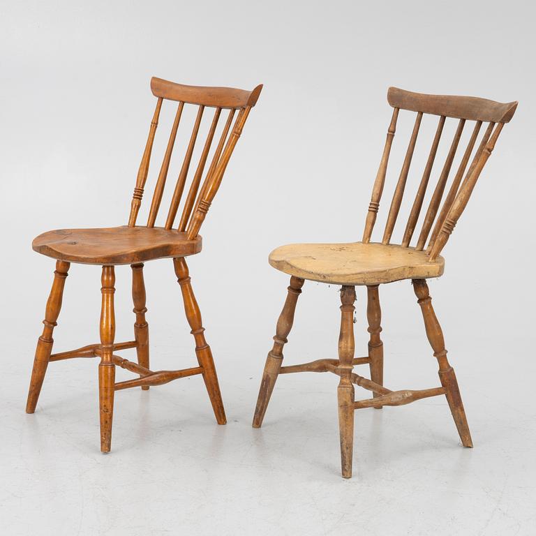 A set of eight Swedish chairs, around the year 1900.