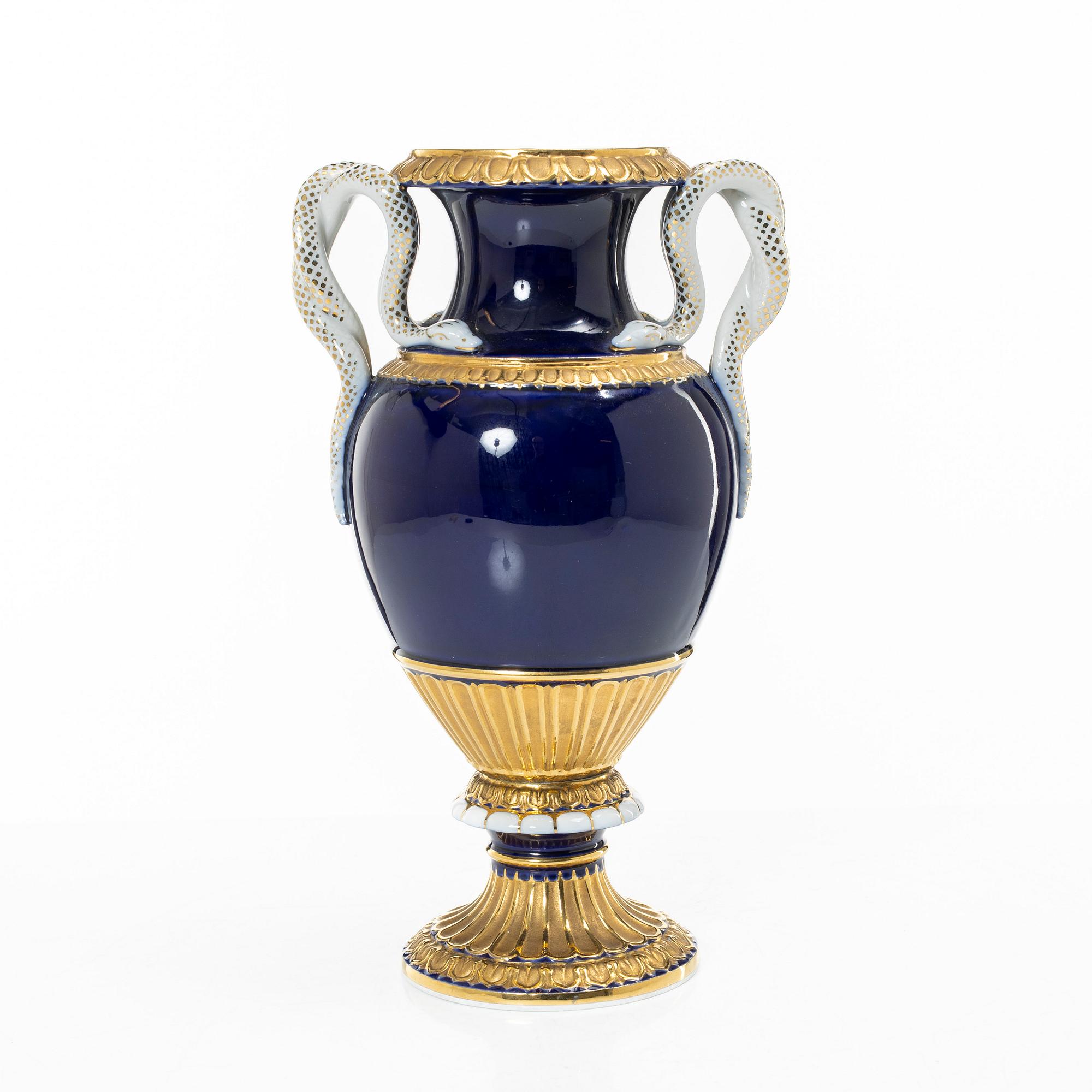 Urna, porslin, Meissen, omkring år 1900.