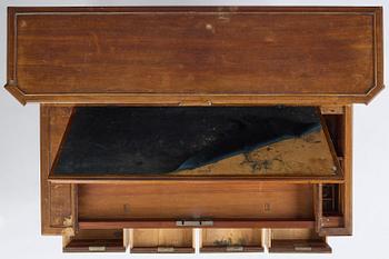 A late Gustavian mahogany and gilt brass-mounted desk, Stockholm, late 18th century.