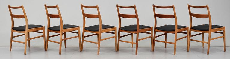 STOLAR, 6 st. "Minett" design Yngve Ekström Troeds för Bra bohag. 1960-tal.