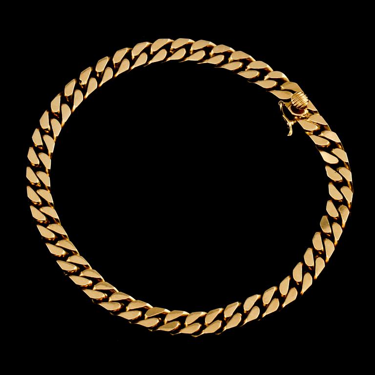 ARMLÄNK, 18k guld, Vicenza, Italien. Vikt 29 g.
