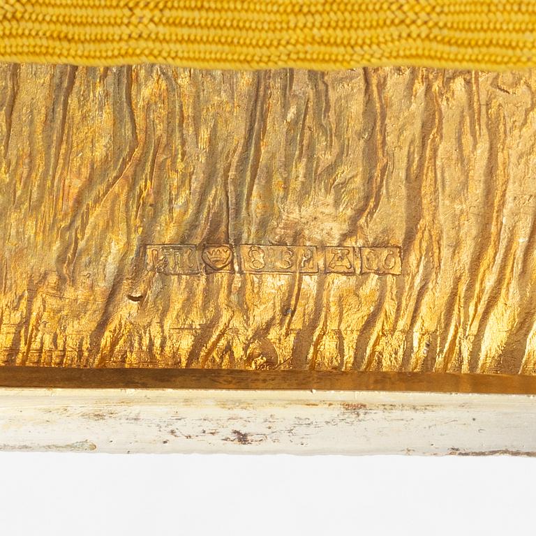 Cigarettetui, silver, samorodok-teknik, Åbo 1943, Finland.