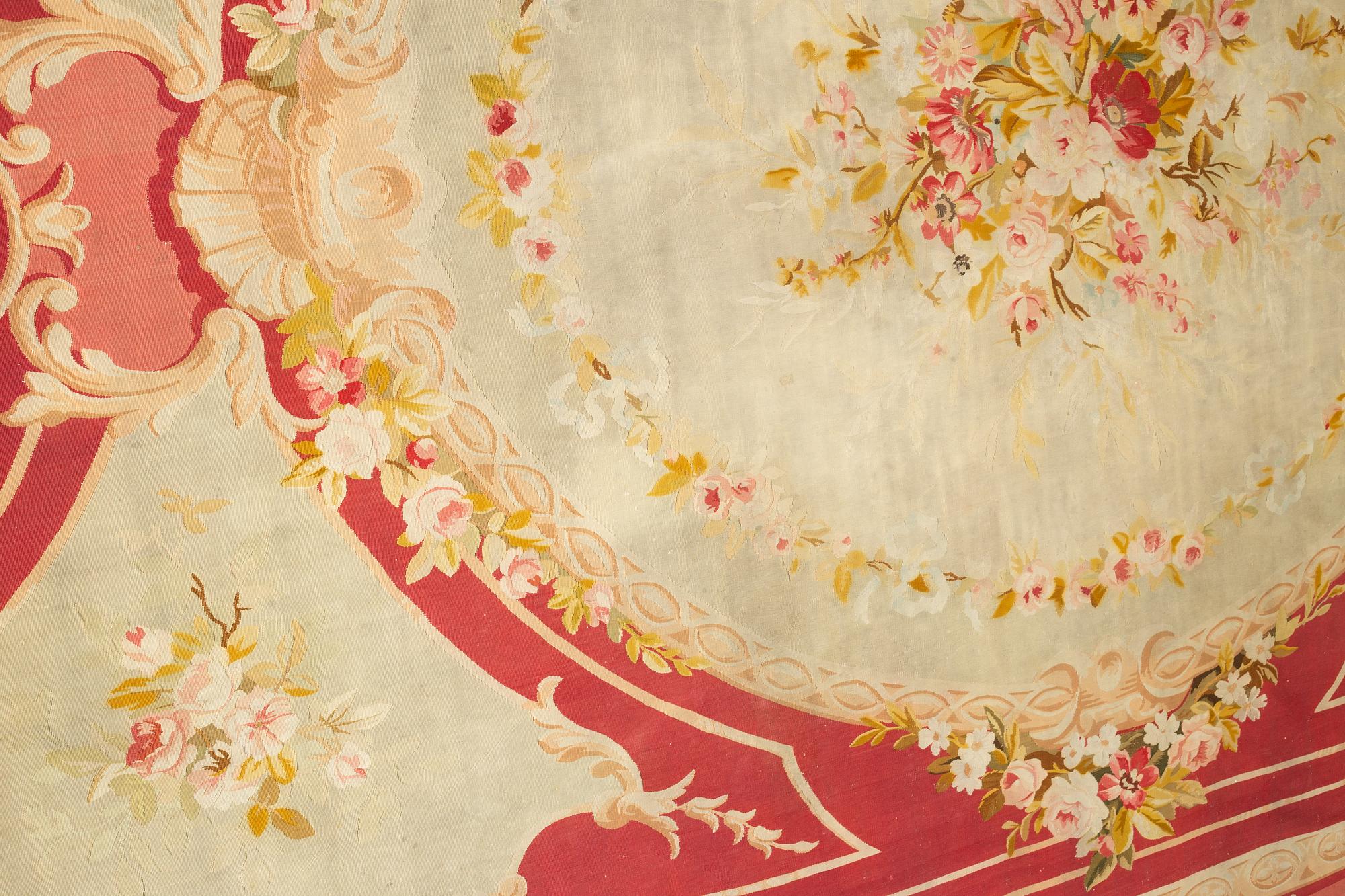 A carpet, tapestry weave, ca 625 x 431,5 cm, Aubusson the middle of the 19th century - around 1900, France.