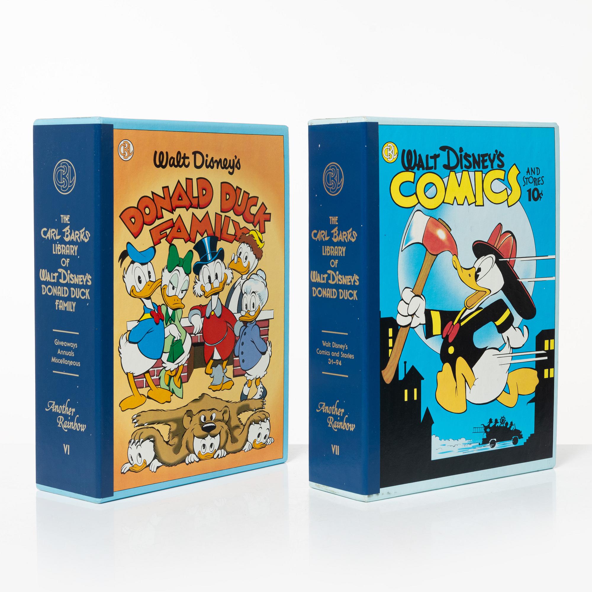 Carl Barks library, 30 volumes, Walt Disney, another Rainbow Publishing, USA. 1980's.