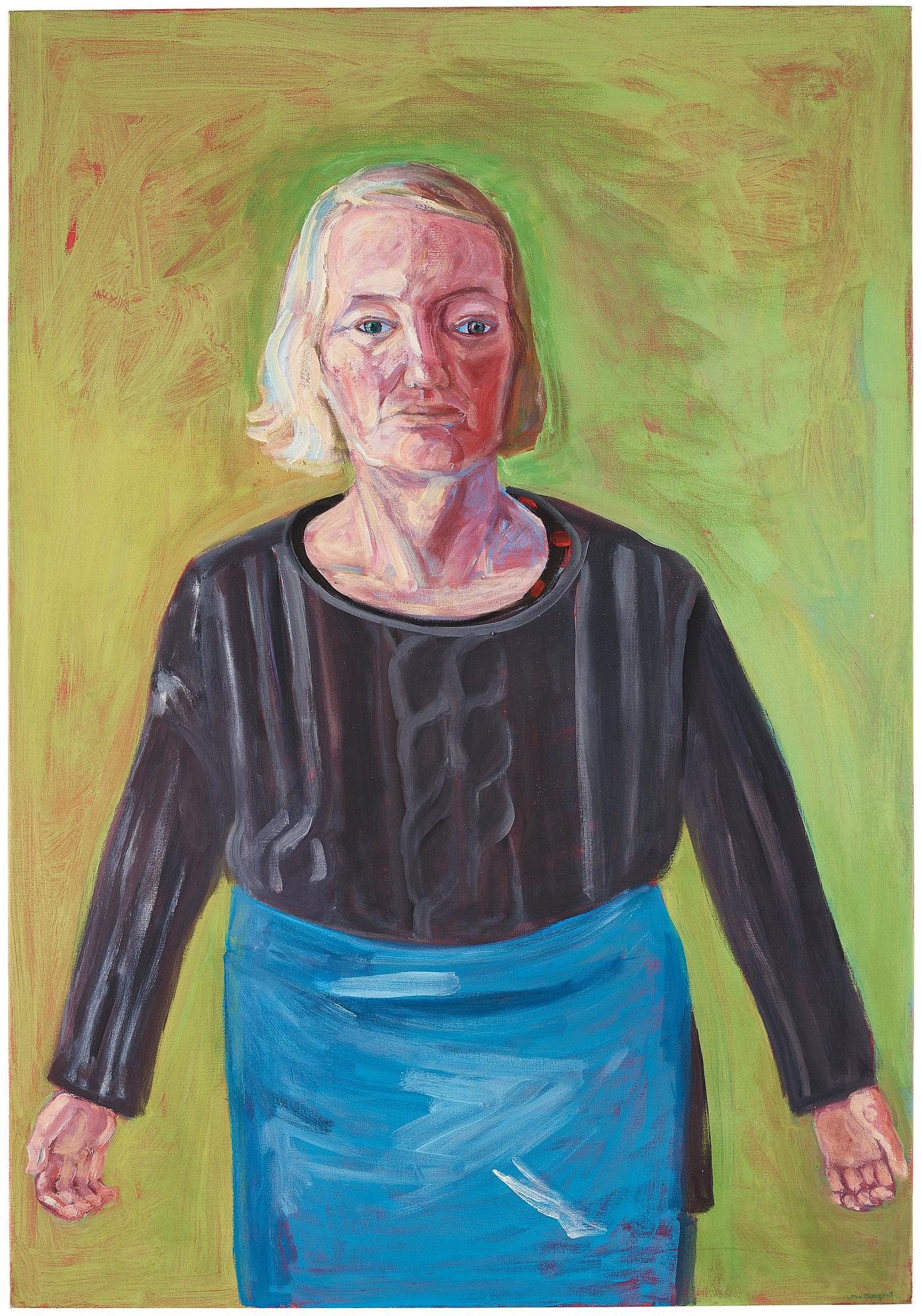 Lena Cronqvist, "Självporträtt i grönt".