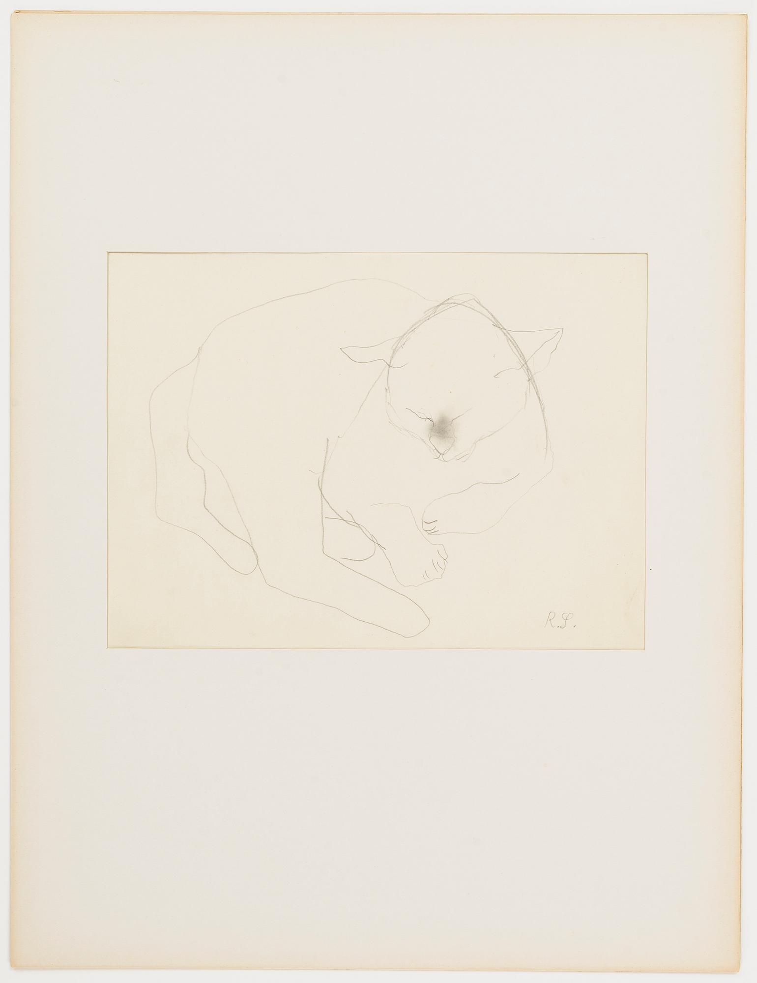 Ragnar Sandberg, pencil drawings, 4, signed RS.