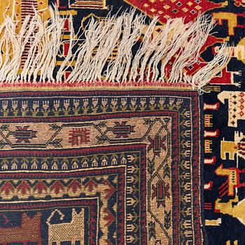Matta, Old Afghanistan "War rug", ca 181 x 77 cm.