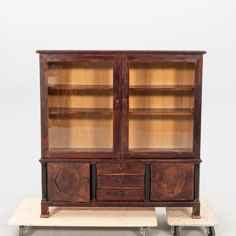 Bookcase in Empire Style, First Half of the 20th Century.