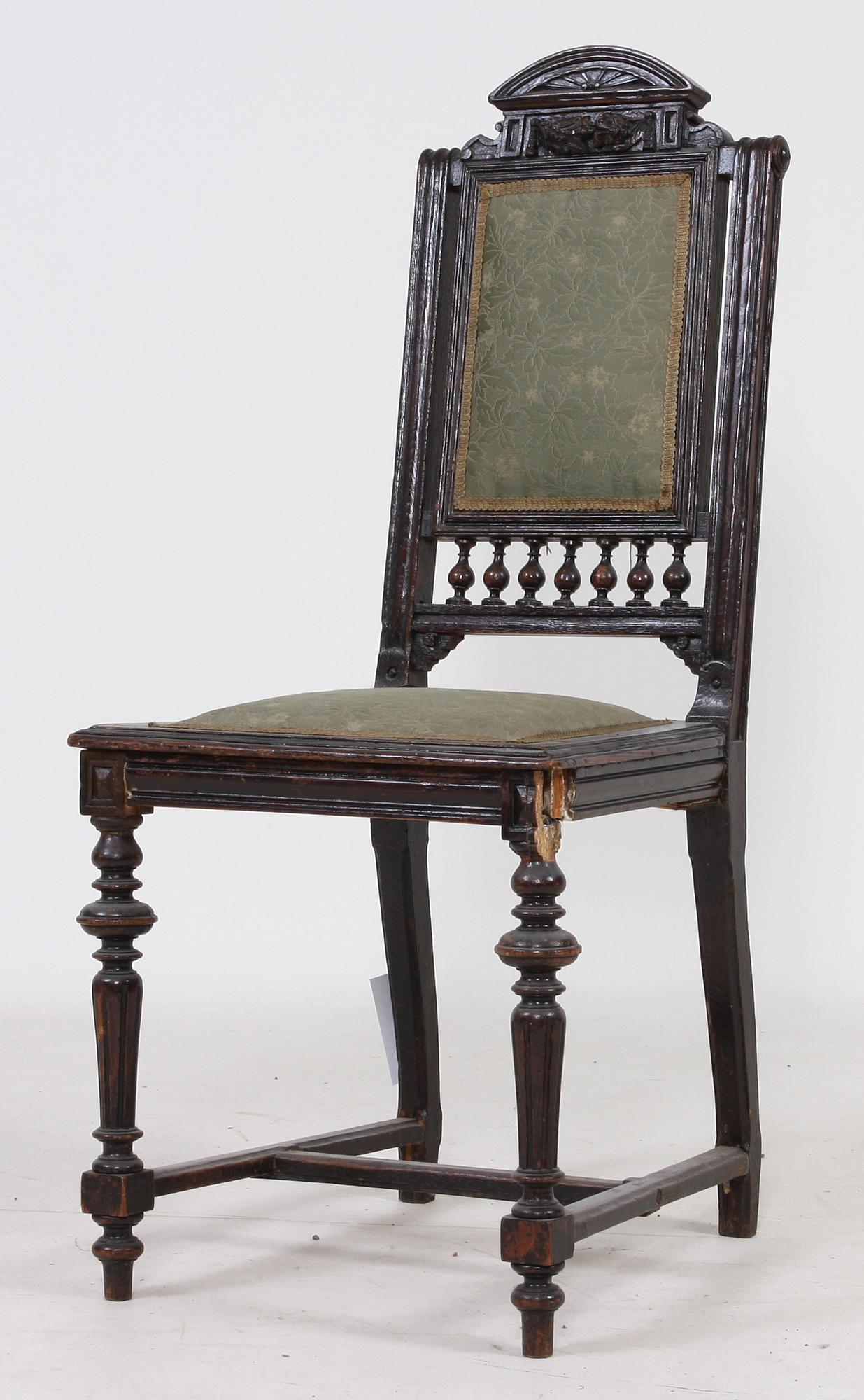 STOLAR, 6 st, nyrenässans, 1800/1900-tal.