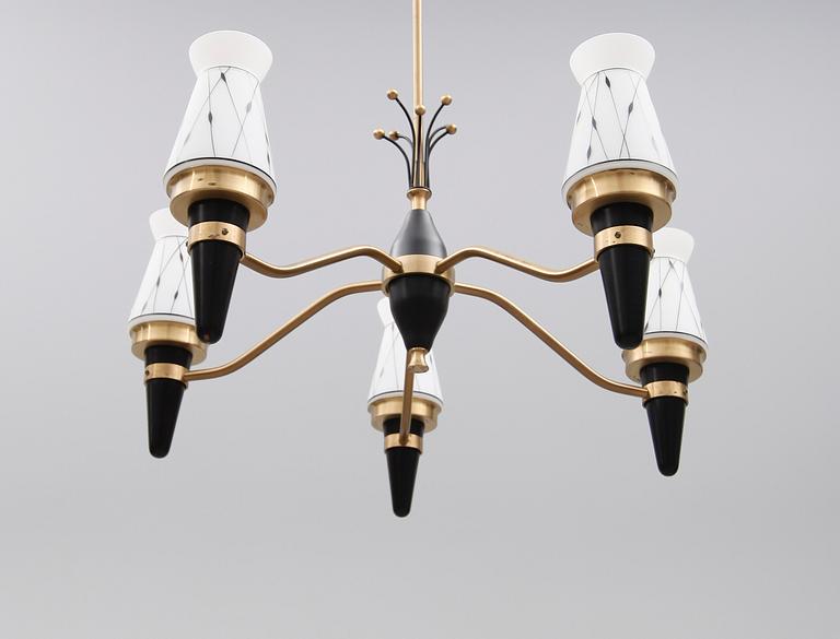 TAKLAMPA, 1900-talets mitt. Höjd ca 85 cm.