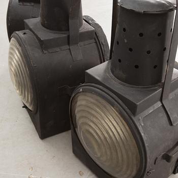 TÅGLYKTOR, 3 snarlika, plåt.