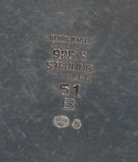 GLASUNDERLÄGG, 6 st, silver, Georg Jensen.