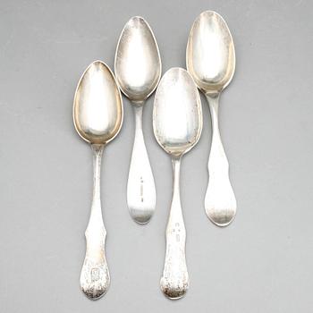 MATSKEDAR, 4 st silver, bland annat Johan Lindgren, Gävle, 1804. Vikt ca 173g.