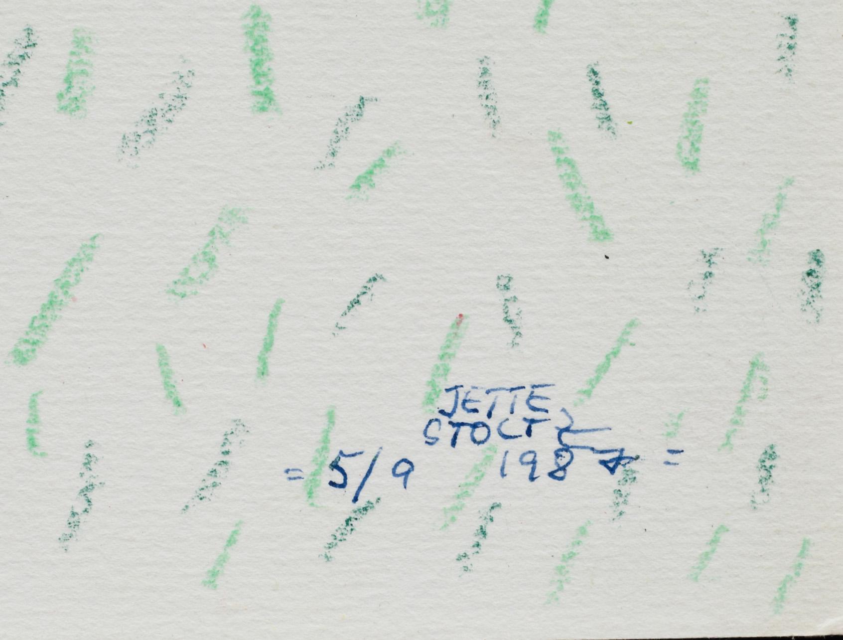JETTE STOLTZ, 5 st, blandtekniker, signerade och daterade 1987.