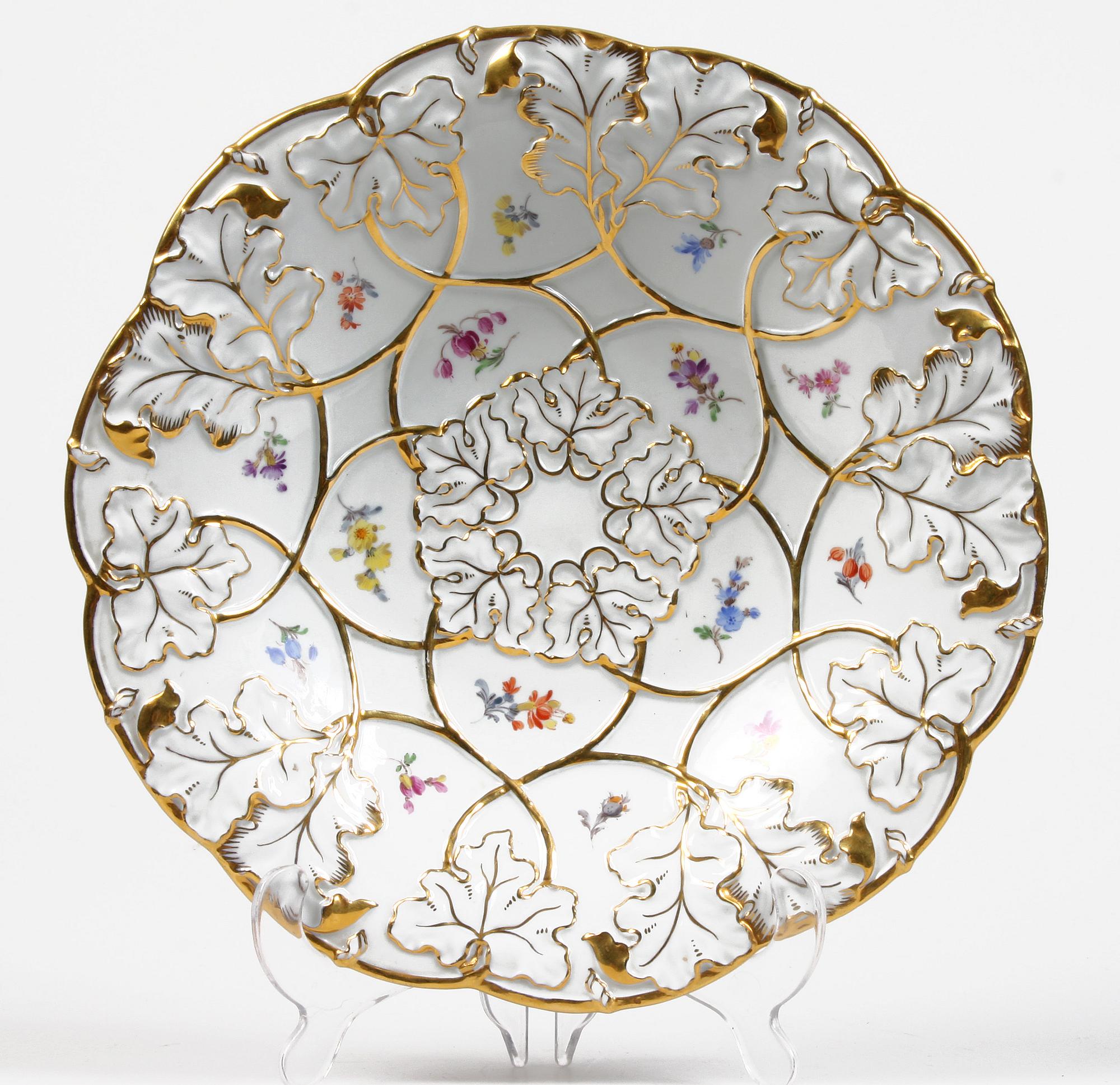 FAT, 3 st, porslin, Meissen, 1900-tal.