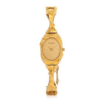 Björn Weckström, a 14K gold 'Pola Negri' wristwatch. Lapponia 2005.