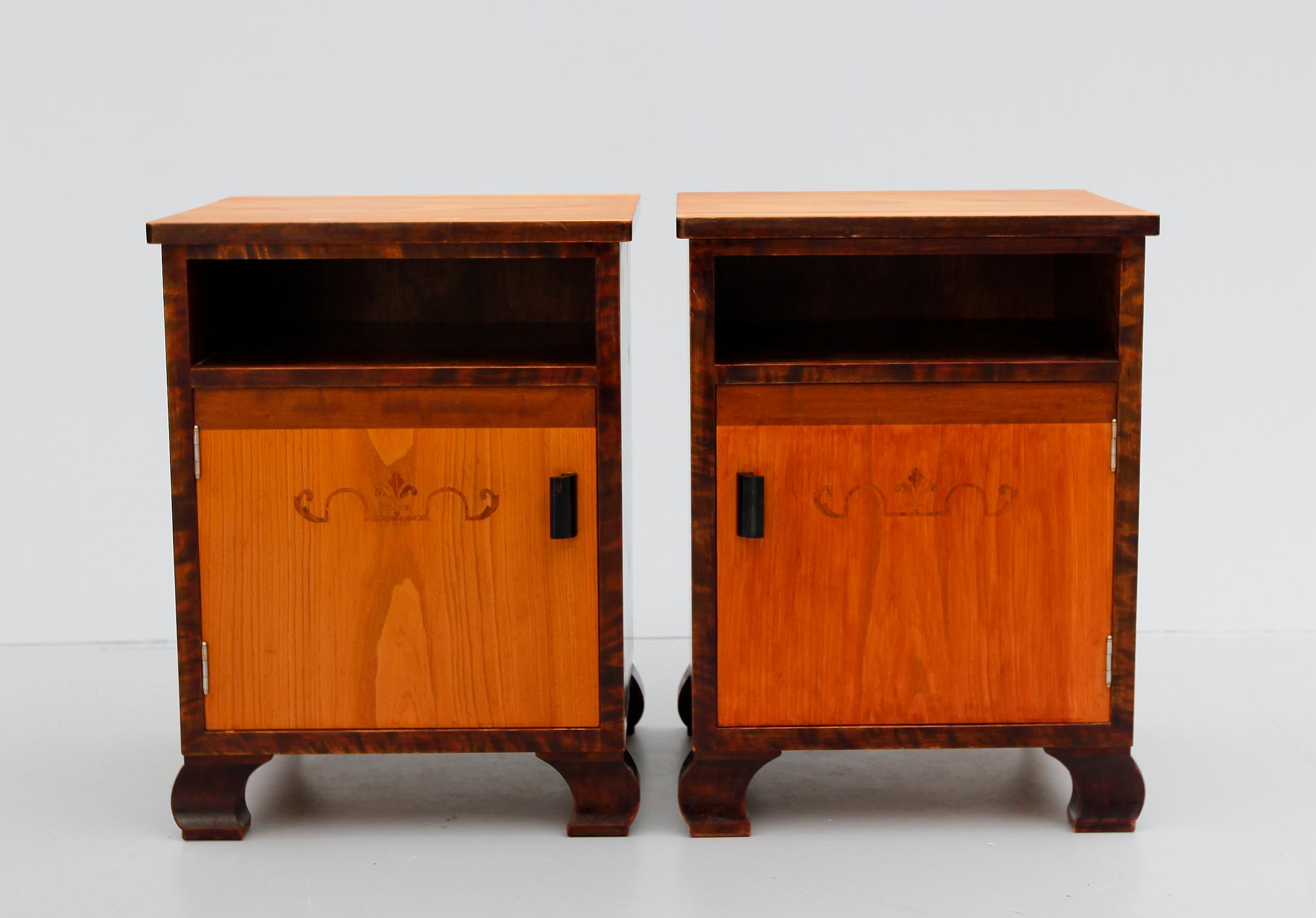 NATTDUKSBORD, 1 par, art déco, 1930-tal.