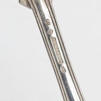 Nine Swedish silver spoons, 1843–1915.