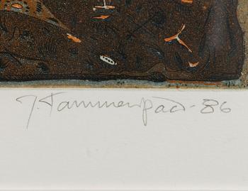 JUHA TAMMENPÄÄ, torrnål och akvatint, signerad, daterad -86 och numrerad 3/50.