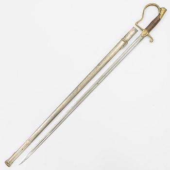 A Swedish officer's sabre, 1889 pattern, with scabbard.