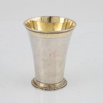 A Swedish Parcel-Gilt Silver Beaker, mark of Gustaf Stafhell, Stockholm 1732.