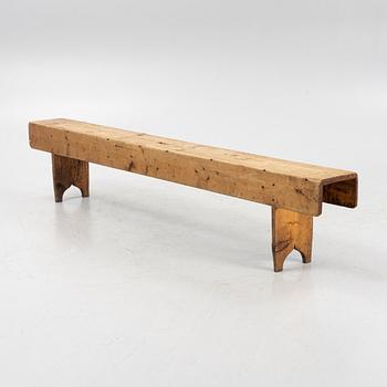 A pinewood bench 18th Century.
