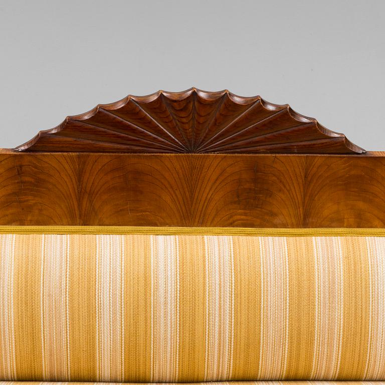 A mahogany sofa dated 1840.