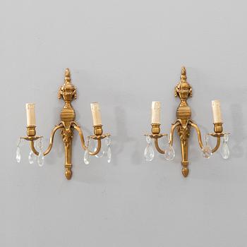 Pair of Louis XVI-style sconces, first half of the 20th century.