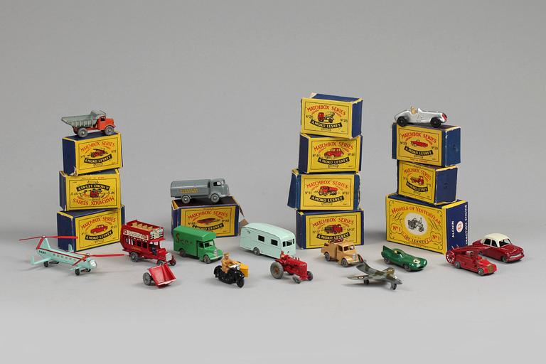 LEKSAKER, ca 29 st. Matchbox 1950-tal.