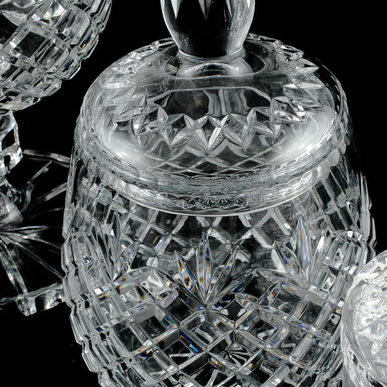 SKÅLAR MED LOCK, 3 st, Orrefors och troligen Orrefors, 1900/2000-tal.