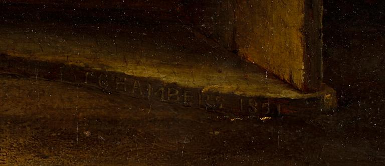 THOMAS CHAMBERS, olja på duk, sign och dat 1851.
