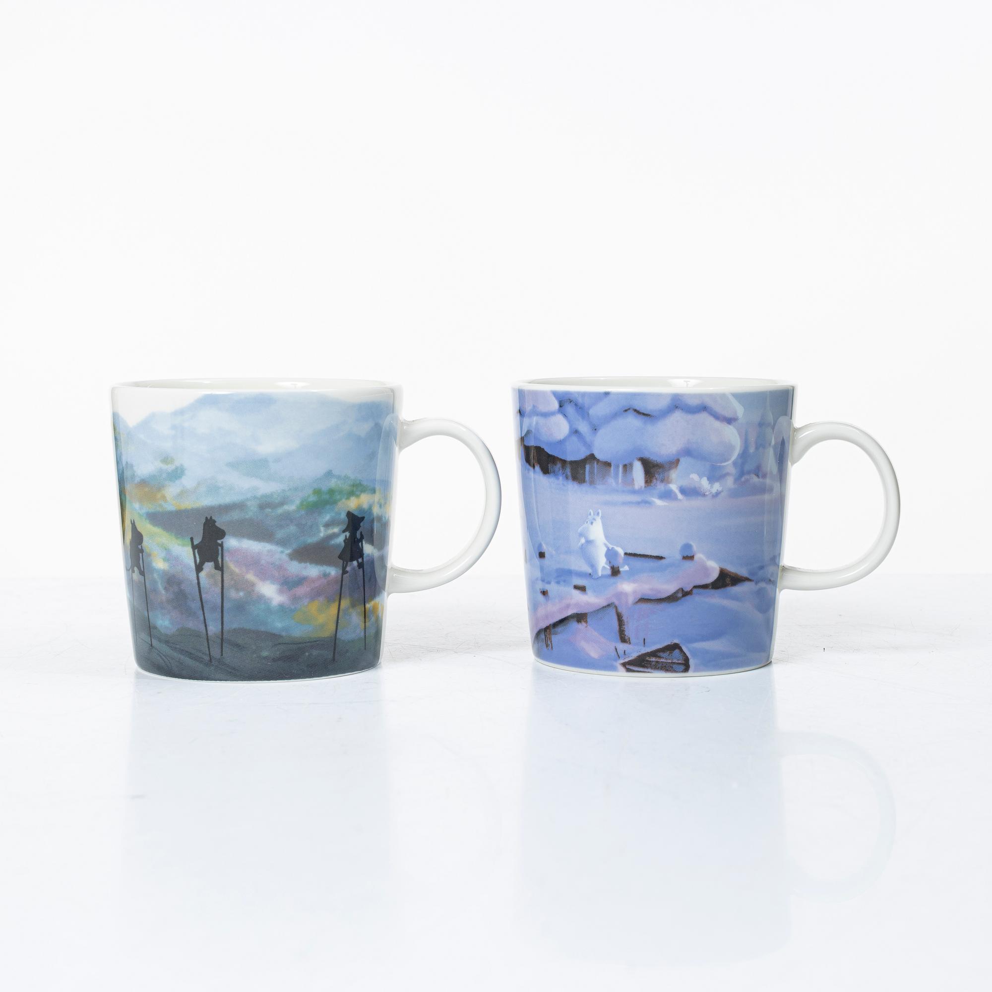 Arabia, 29 Moomin mugs, Finland.
