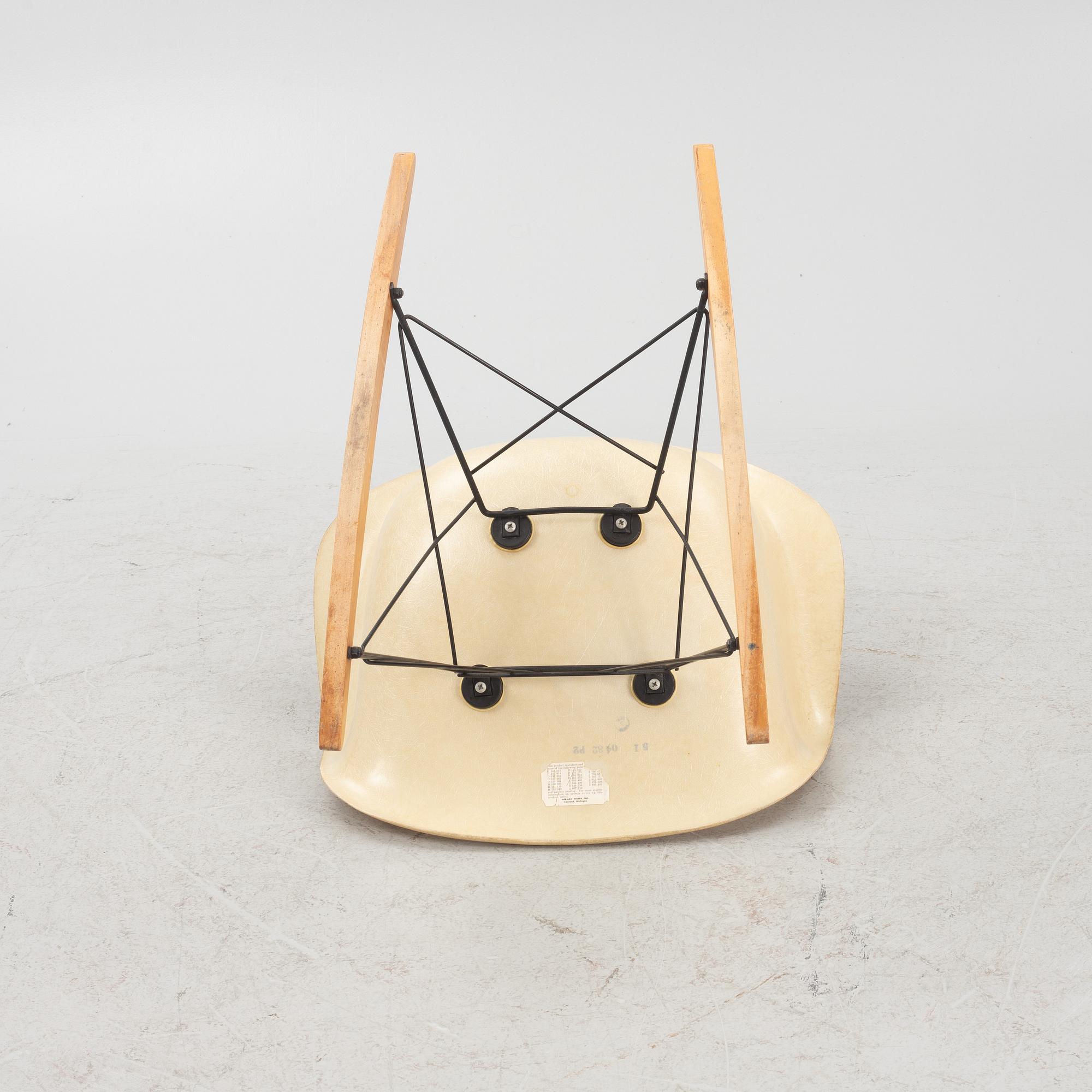 Charles & Ray Eames, a "RAR" rocking chair, Herman Miller, USA, 1961.