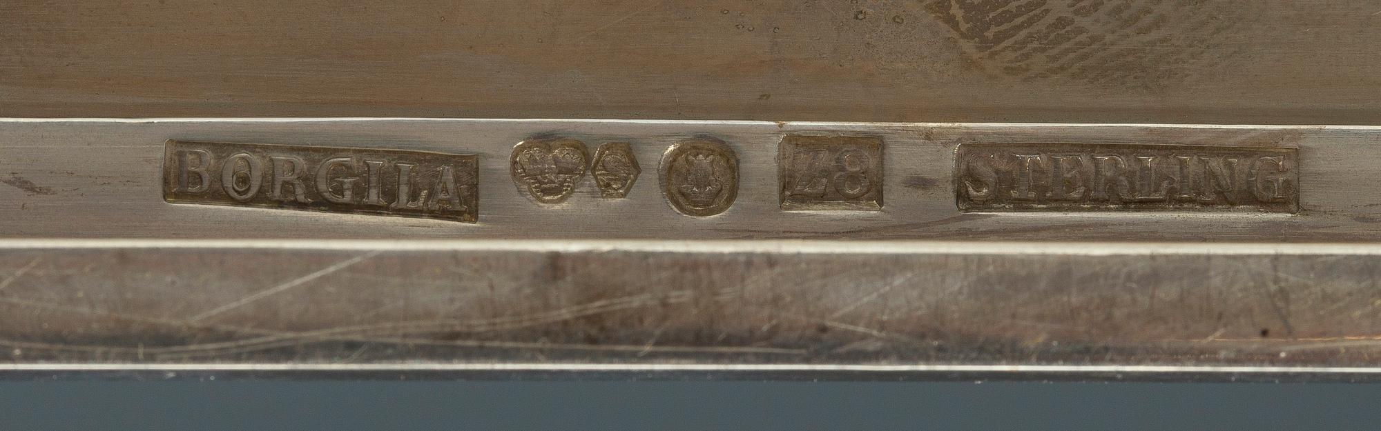 SKRIN, sterling silver, Borgila 1950. Totalvikt 926 g.