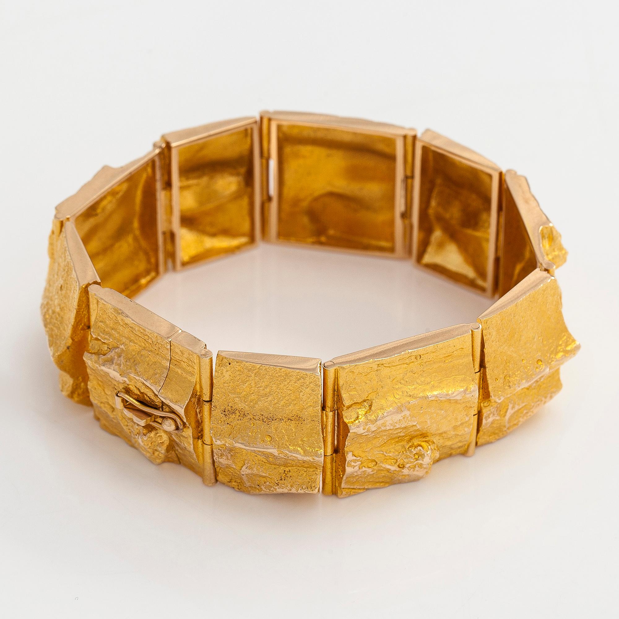 Björn Weckström, armband "Gyllene ström", 14K guld. Lapponia 1968.