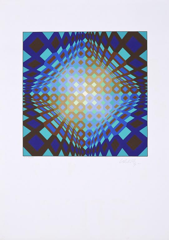 VICTOR VASARELY, färgserigrafi, signerad och numrerad FV 22/30.