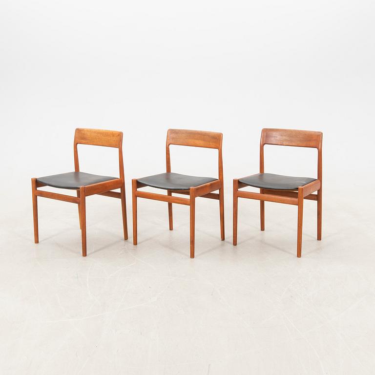 Chairs 3 pcs mid-20th century Norgaard's Furniture Factory Denmark.