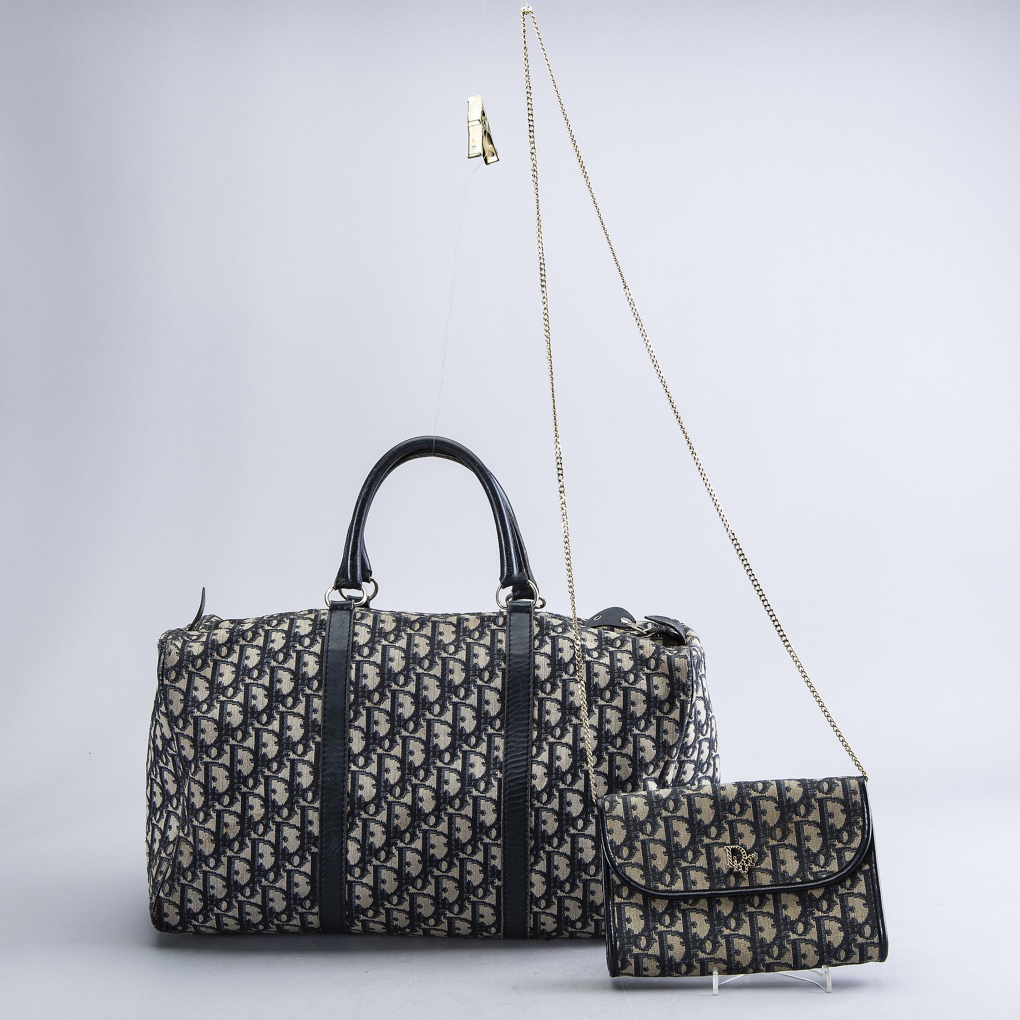 Christian Dior, two canvas handbags.