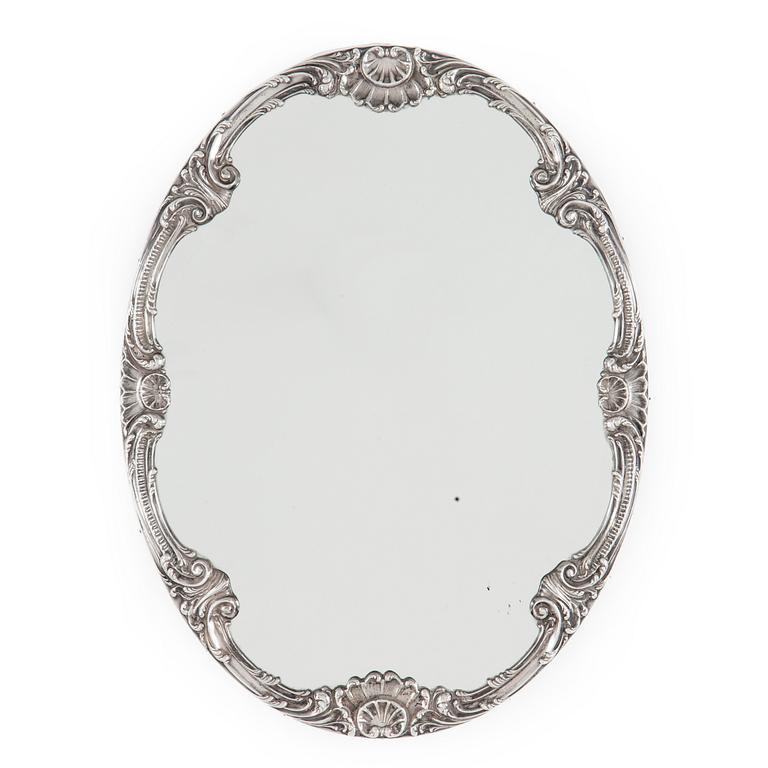 BORDSPLATEAU, rokokostil, sterling silver, Peru, 1900-tal. Total vikt 3,22 kg.