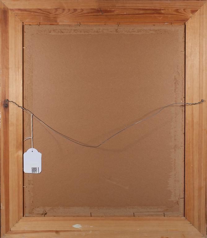 KALLE HALONEN, olja på duk, uppfodrad på skiva, signerad.