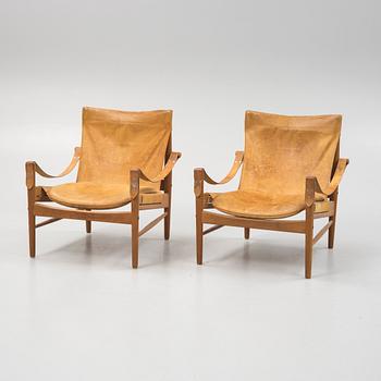 Hans Olsen, armchairs, a pair, "Antilop" for Viskadalens Möblindustri, Kinna, Sweden, second half of the 20th century.