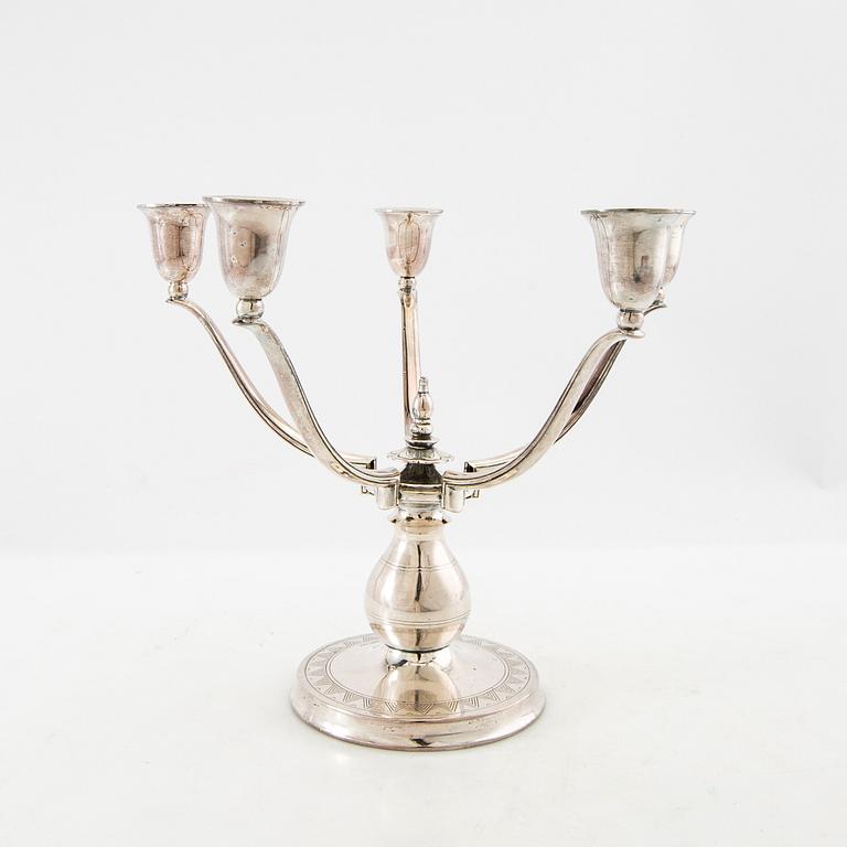 Candelabrum GAB silver-plated, mid-20th century.