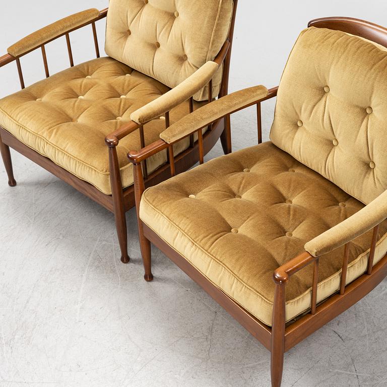Kerstin Hörlin-Holmquist, a pair of armchairs, "Skrindan". OPE furniture, second half of the 20th century.