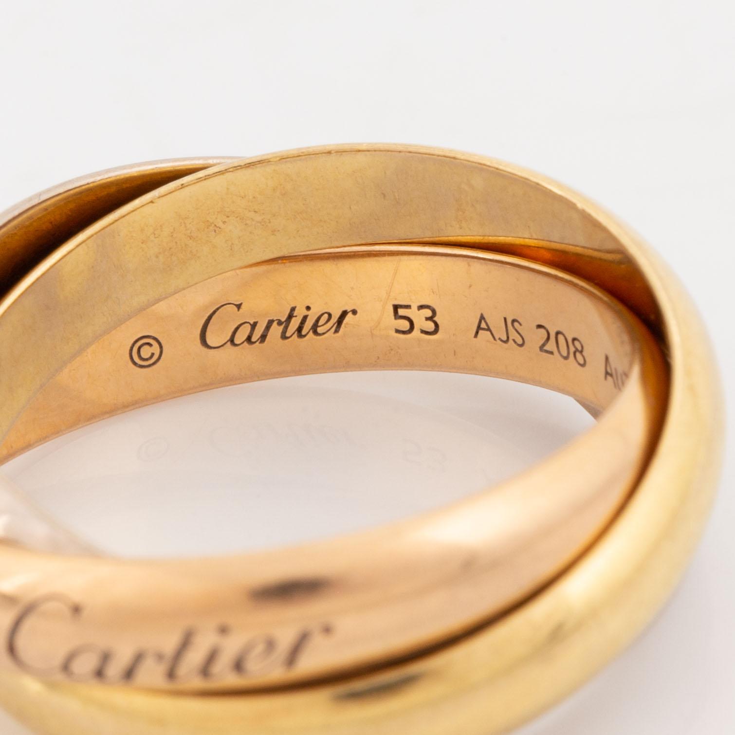 Cartier, 18K gold "Trinity" ring.