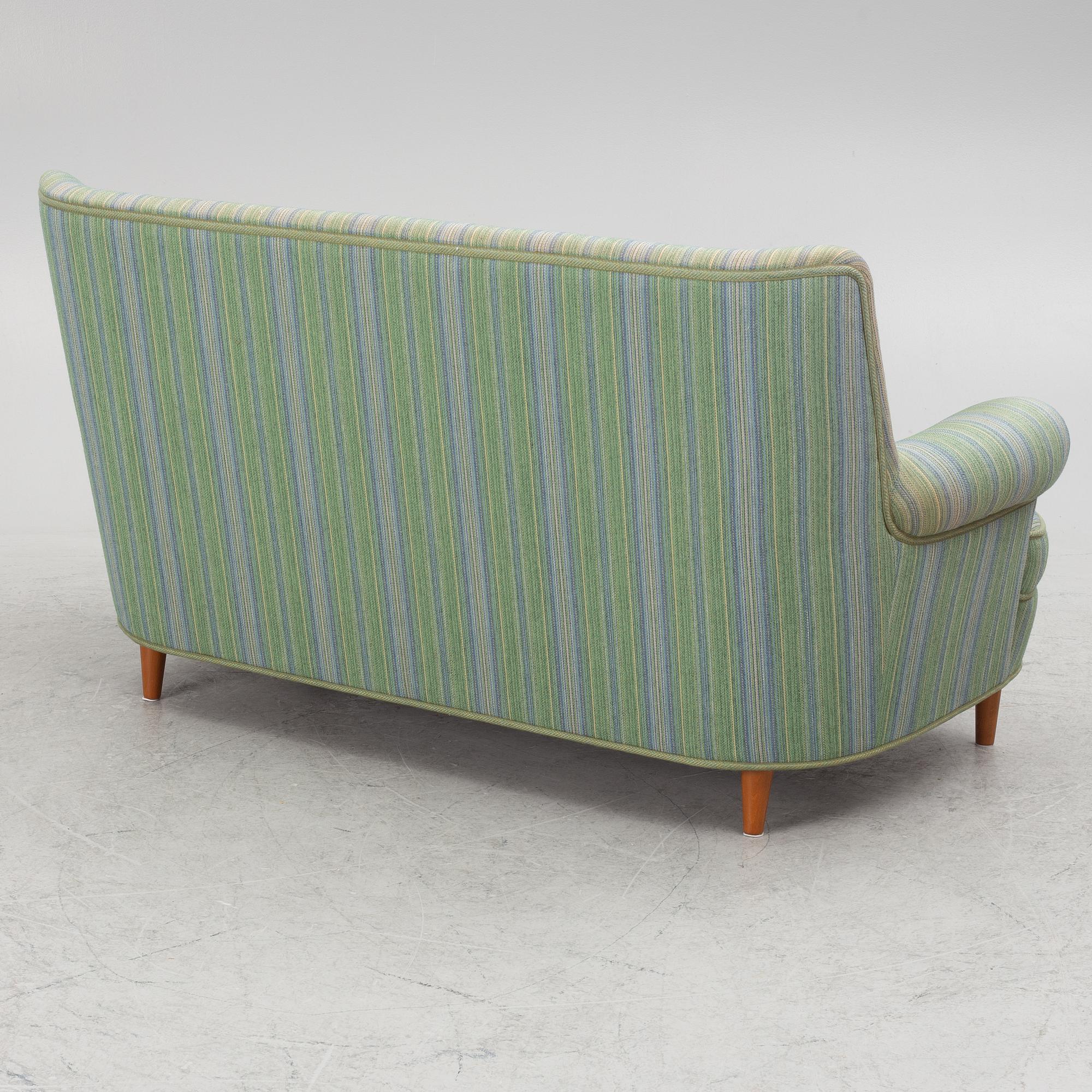 Carl Malmsten, sofa, "Hemmakväll", OH Sjögren, late 20th century.