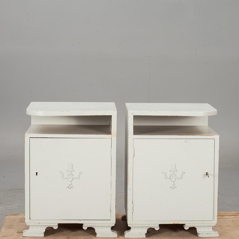 SÄNGBORD, ett par, art deco, 1930-tal.