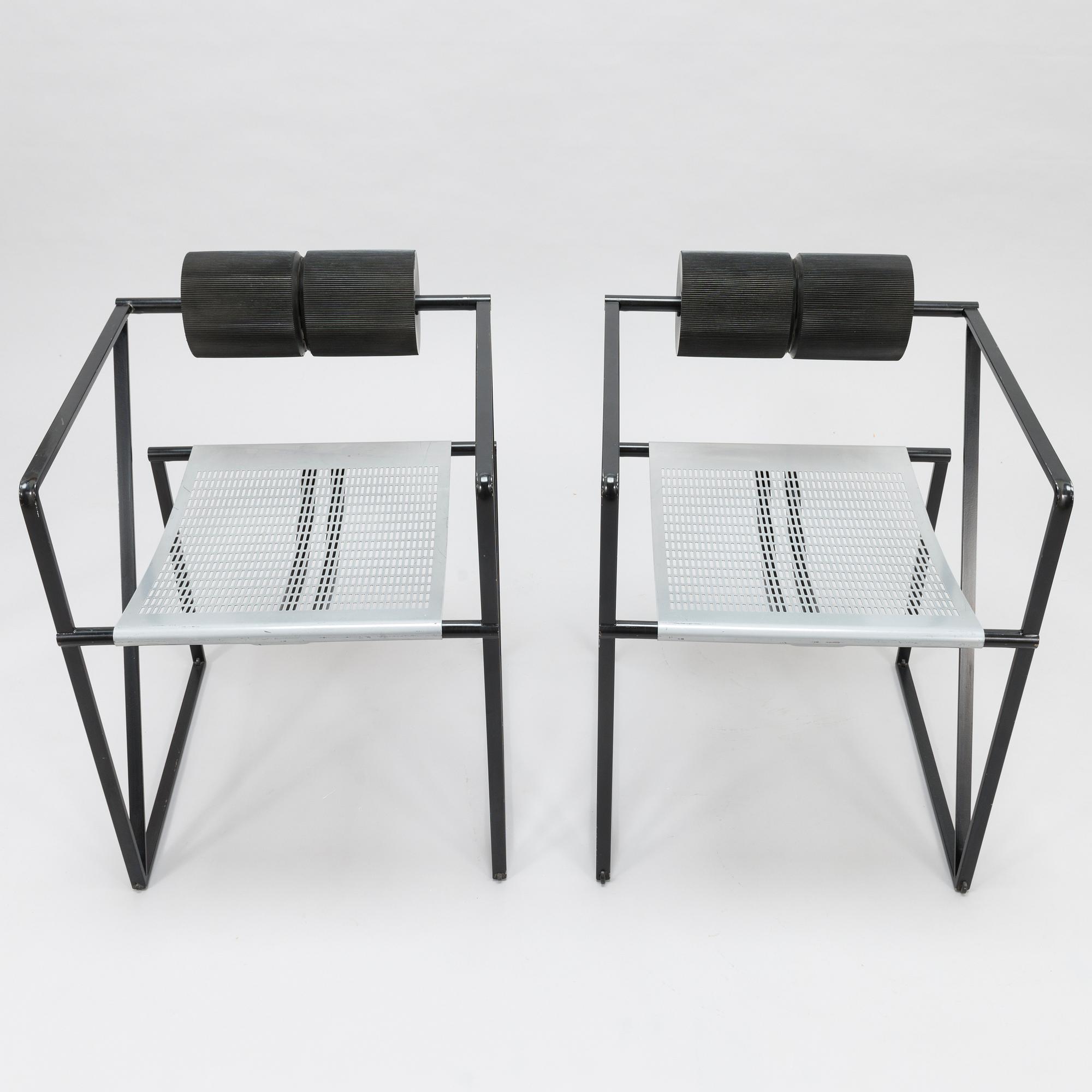 MARIO BOTTA, nojatuoleja, 6 kpl, "Seconda chairs", Alias, Italia, 1980-luku.