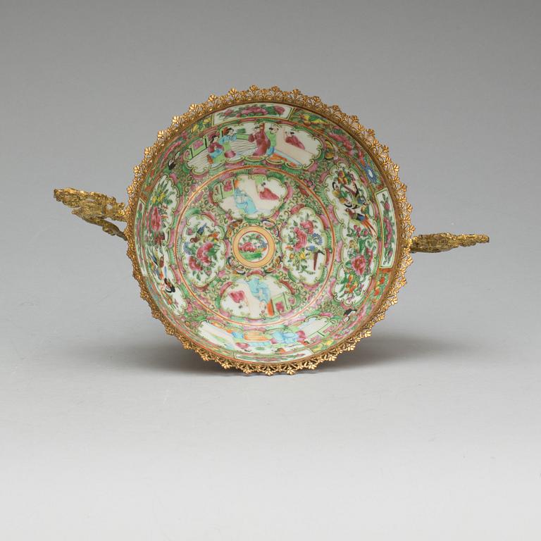 SKÅL, porslin, Kanton, 1800-tal.