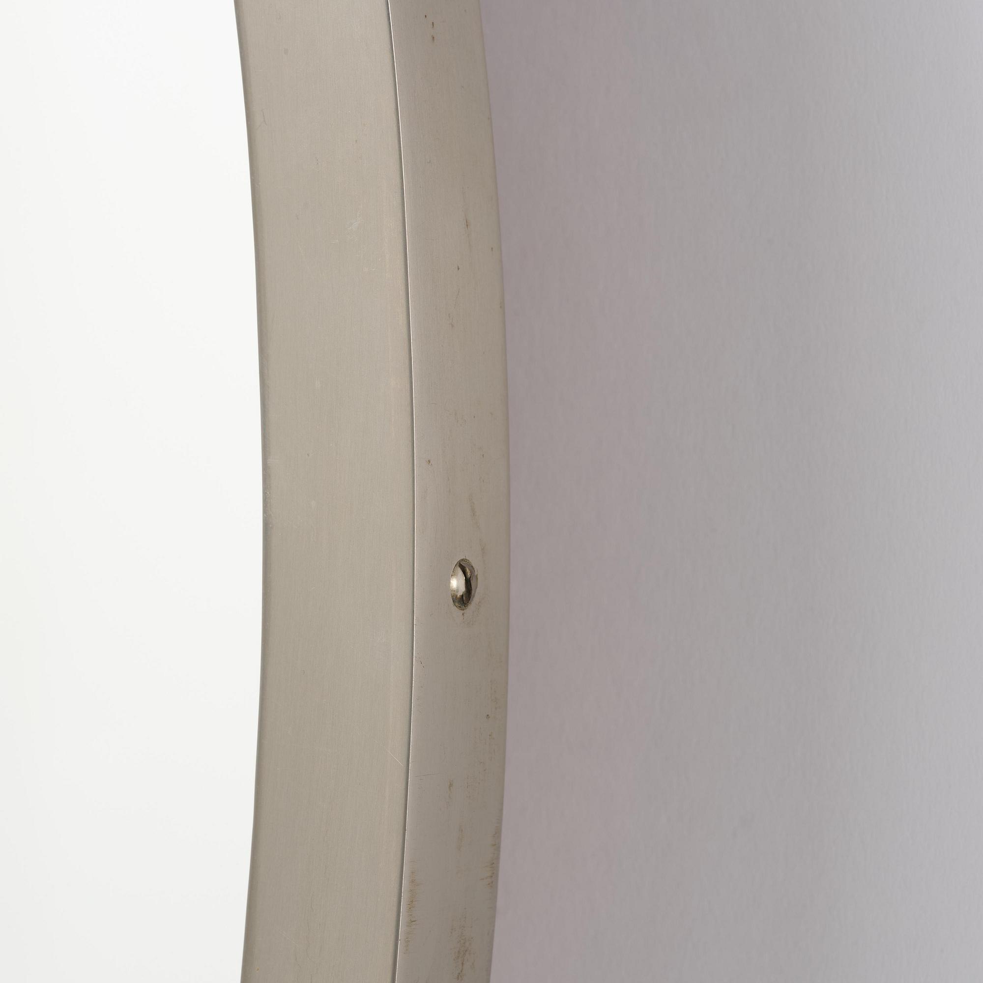 Swedish Modern, a nickel plated wall mirror, 1930s.